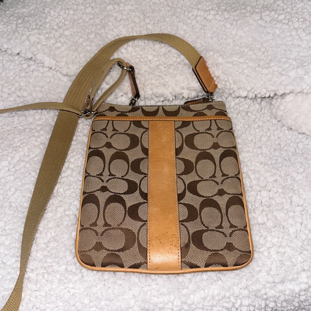 Used Coach Mongram Crossbody Handbag